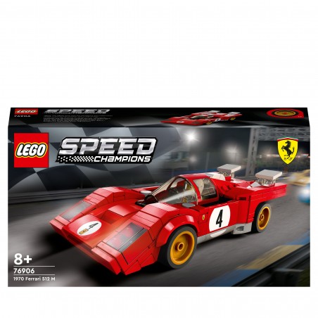 LEGO 76906 Speed Champion 1970 Ferrari 512 M, Coche de carreras de juguete