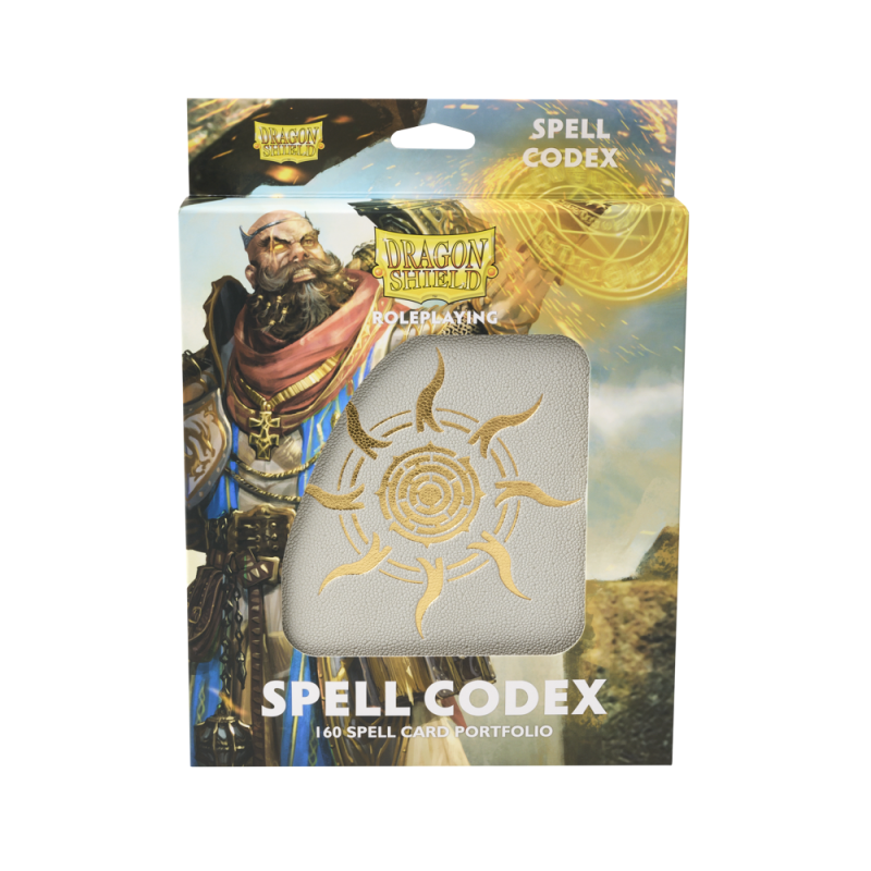 DRAGON SHIELD - ROLEPLAYING PORTFOLIO - SPELL CODEX - ASHEN WHITE