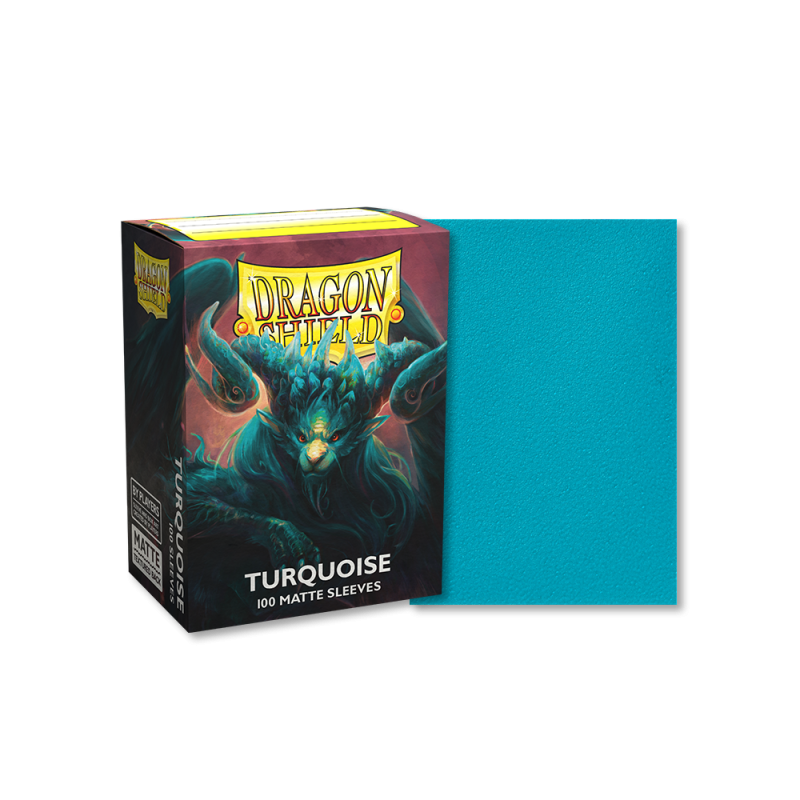 DRAGON SHIELD - 100 BUSTINE STANDARD - MATTE DUAL SLEEVES TURQUOISE