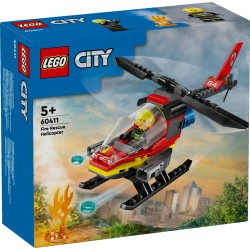 LEGO City Fire Rescue Helicopter Building Toy 60411