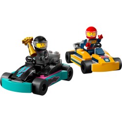 LEGO 60400 City Karts y Pilotos de Carreras, Coches de Competición