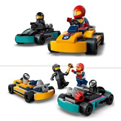 LEGO 60400 City Karts y Pilotos de Carreras, Coches de Competición