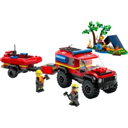 LEGO Feuerwehrgeländewagen mit Rettungsboot