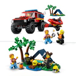 LEGO Feuerwehrgeländewagen mit Rettungsboot