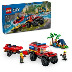 LEGO Feuerwehrgeländewagen mit Rettungsboot