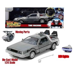 Jada - Back To The Future Part 1: 1982 DeLorean Dmc 12 - 1:24 Die-Cast Model With Lights
