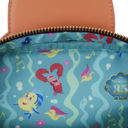 Loungefly - Disney The Little Mermaid 35th Anniversary - Borsa a Tracolla Sebastian Crossbuddies® Cosplay w/Coin Bag - WDTB2987