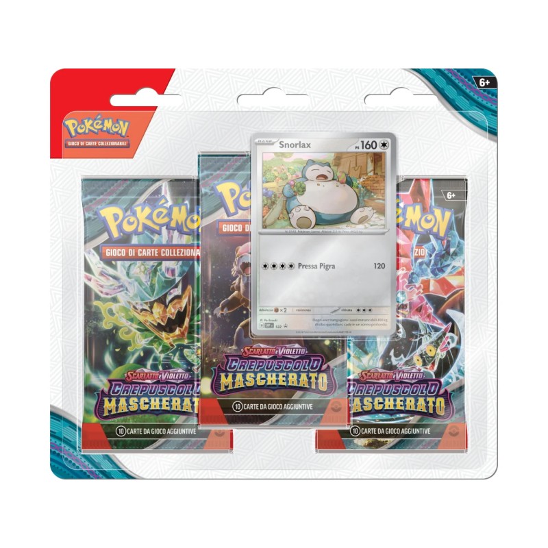 Pokemon - SV6 Scarlatto e Violetto - Crepuscolo Mascherato 3Pack Snorlax (IT)