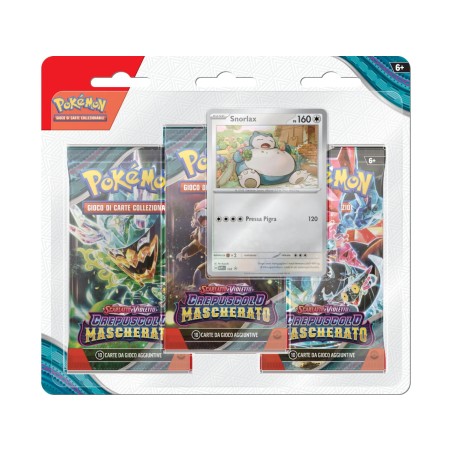 Pokemon - SV6 Scarlatto e Violetto - Crepuscolo Mascherato 3Pack Snorlax (IT)