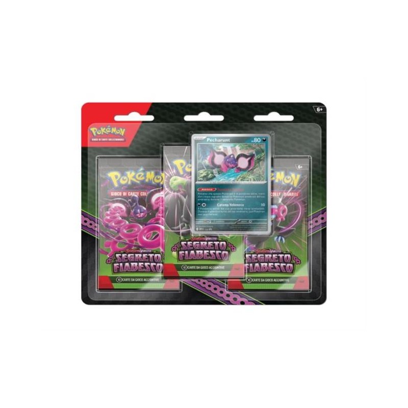 Pokemon - blister 3 bustine + promo - scarlatto e violetto 6.5 - segreto fiabesco - Preorder