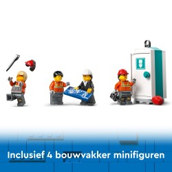 Gele mobiele bouwkraan