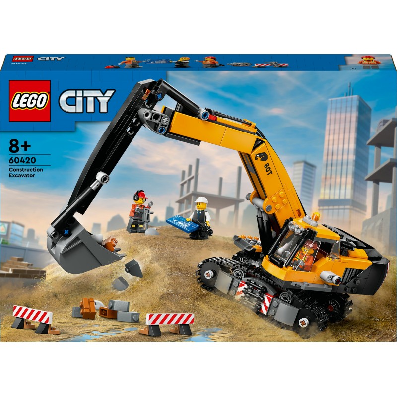 Yellow Construction Excavator