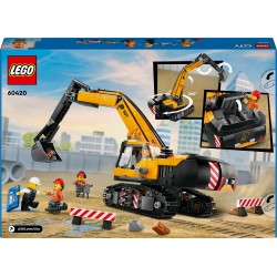 LEGO City 60420 Escavatore da cantiere giallo