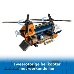 Jungleonderzoekers: helikopter bij de basis