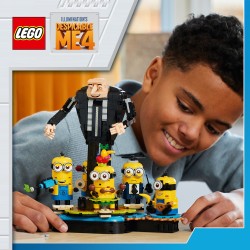 Brick-Built Gru and Minions