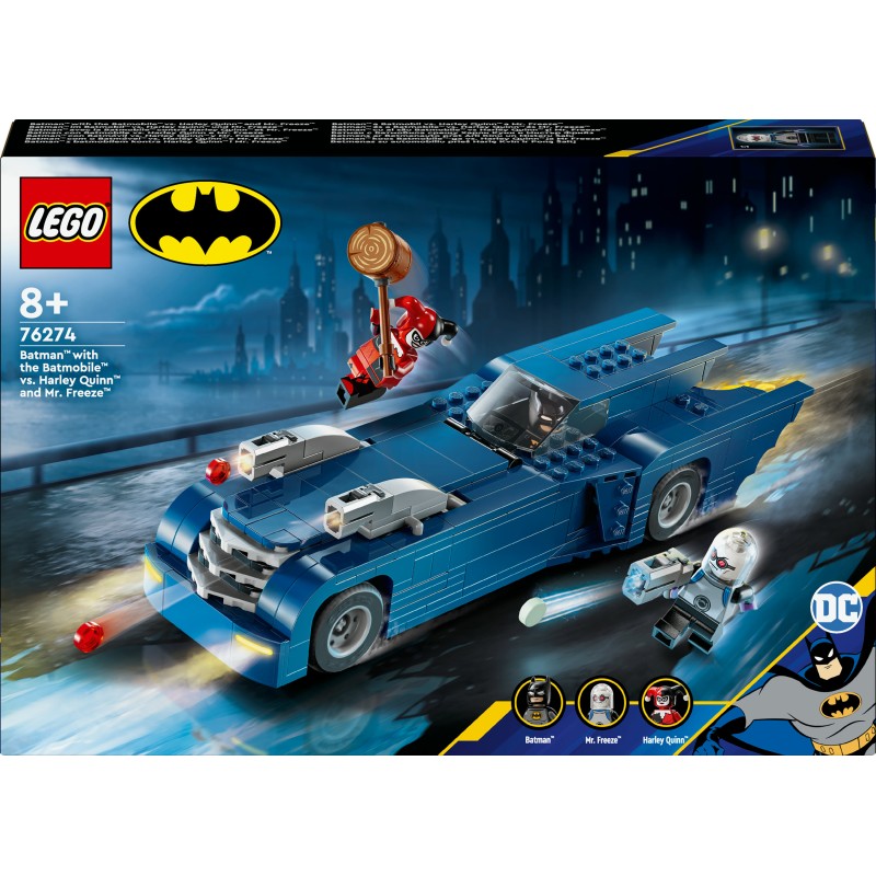 Batman™ met de Batmobile™ vs. Harley Quinn™ en Mr. Freeze™