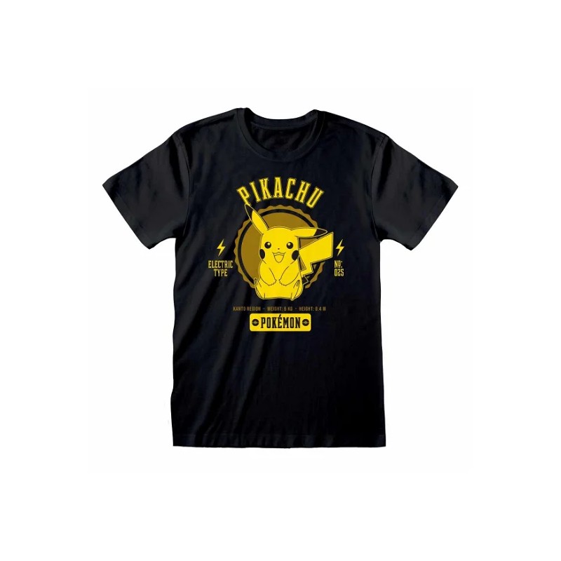 Heroes Inc. - Maglietta T-shirt Pokemon Collegiate Pikachu Taglia XL