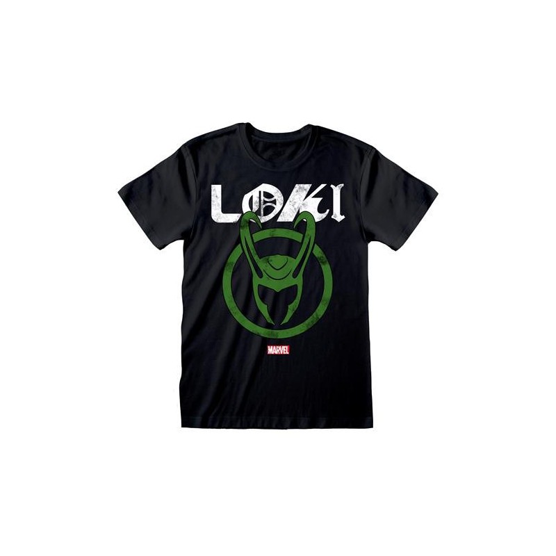 Heroes Inc. - Maglietta T-shirt Loki Distressed Logo Taglia XL