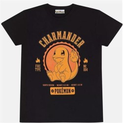 Heroes Inc. - Maglietta T-shirt Pokemon Collegiate Charmander Taglia XL