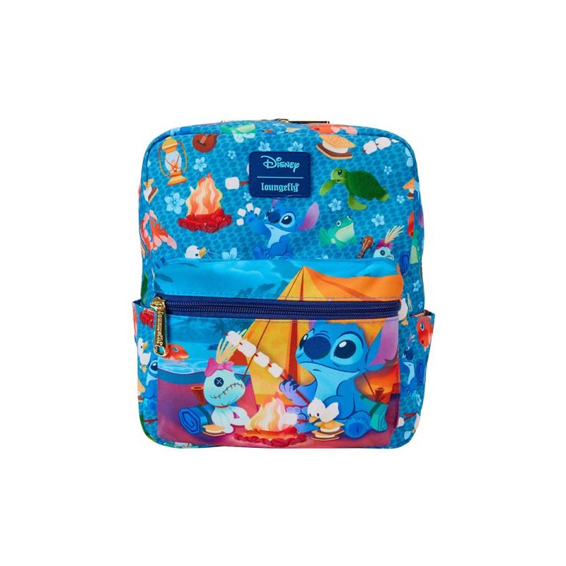 Loungefly Disney Stitch Camping Cuties Nylon Mini Backpack WDBK3646