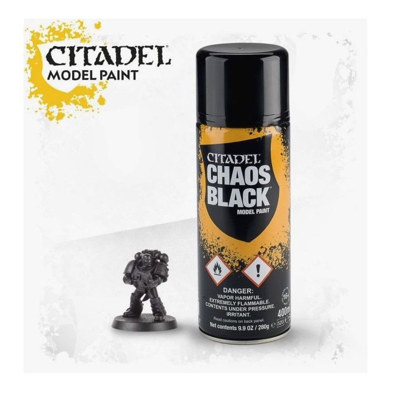 GAMES WORKSHOP - CITADEL - CHAOS BLACK SPRAY