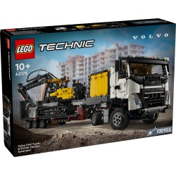 LEGO Technic 42175 Autocarro Volvo FMX ed Escavatore elettrico EC230