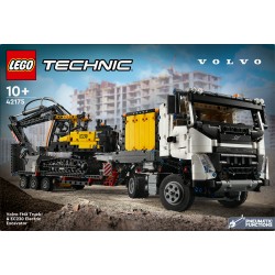 LEGO Technic 42175 Autocarro Volvo FMX ed Escavatore elettrico EC230