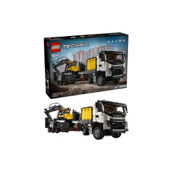 LEGO Technic 42175 Autocarro Volvo FMX ed Escavatore elettrico EC230