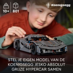 LEGO Technic 42173 Hypercar Koenigsegg Jesko Absolut grigia