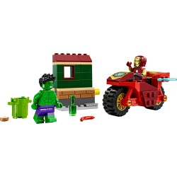 LEGO Marvel 76287 Iron Man con moto e The Hulk