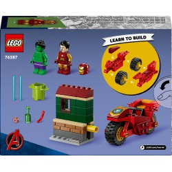 LEGO Marvel 76287 Iron Man con moto e The Hulk