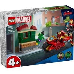 LEGO Marvel 76287 Iron Man con moto e The Hulk