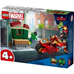 LEGO Marvel 76287 Iron Man con moto e The Hulk