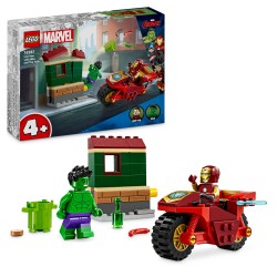 LEGO Marvel 76287 Iron Man con moto e The Hulk