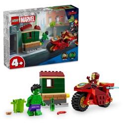 LEGO Marvel 76287 Iron Man con moto e The Hulk