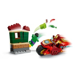 LEGO Marvel 76287 Iron Man con moto e The Hulk