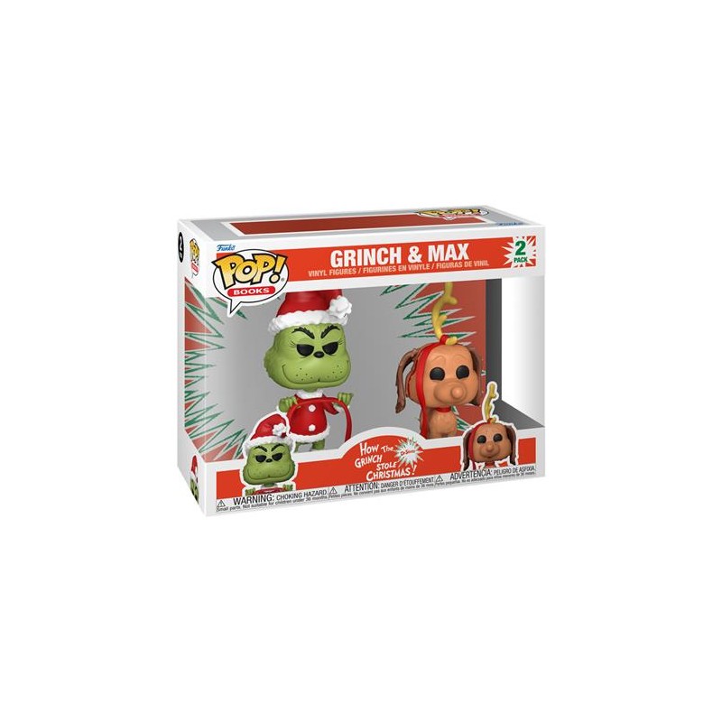 Pop Book  - How the Grinch Stole Christmas - Grinch & Max 2 Pack