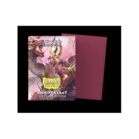 Dragon Shield - 100 Standard Matte Dual Sleeves - Special Edition - Red/Gold