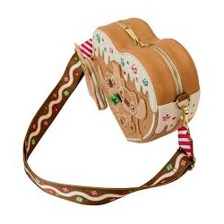 Loungefly Disney  -Borsa a tracolla Stitch ed Angel Gingerbread Heart - WDTB3082