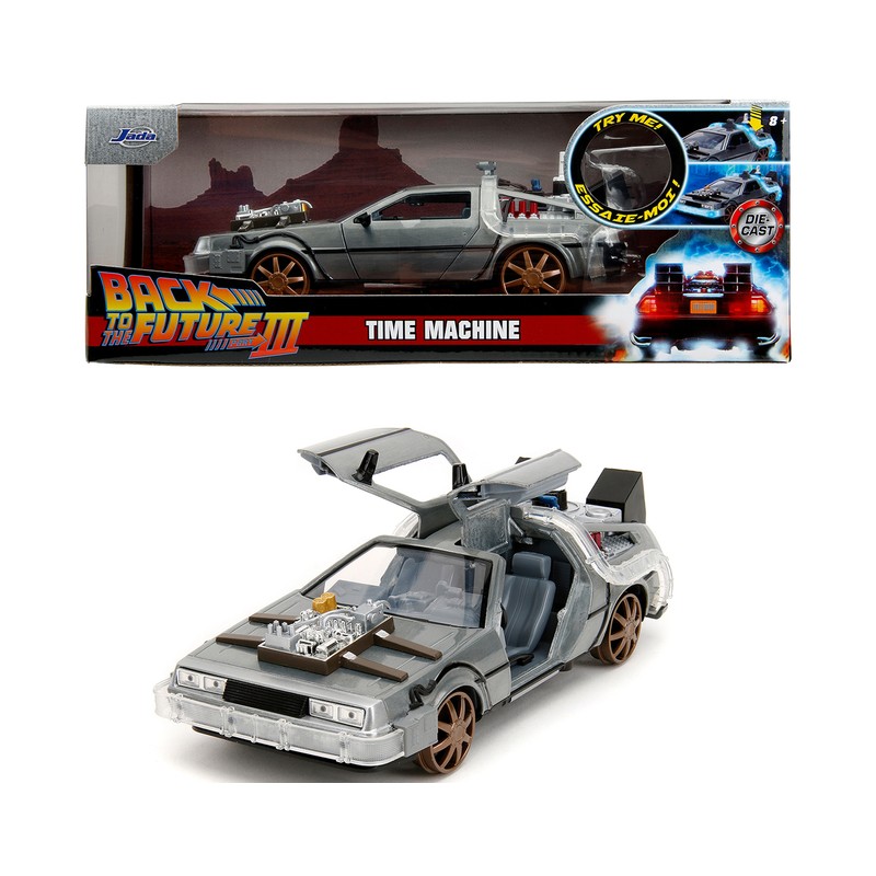 Jada - Back To The Future Part 3 Western: Delorean Time Machine 1:24 con luci