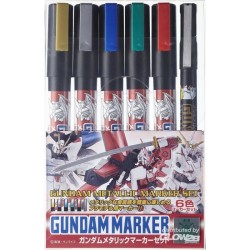 Gundam Marker GMS21 - Kit 6 Pz Metallic