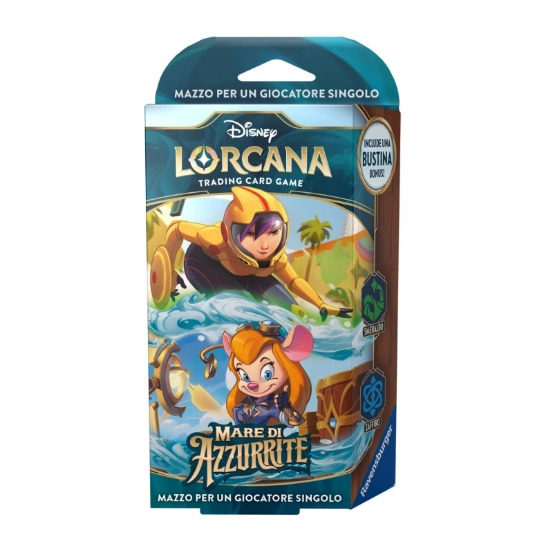 Ravensburger Tcg - Lorcana - Mare di azzurrite - Starter Deck: Smeraldo Zaffiro - ITA