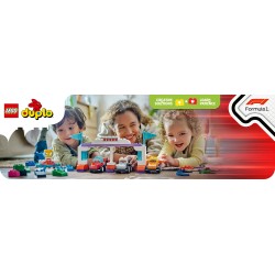 LEGO DUPLO 10445 Auto da corsa e piloti Team F1®