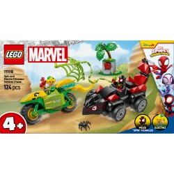 LEGO MARVEL 11198 Inseguimento sui dino-veicoli di Spin ed Electro