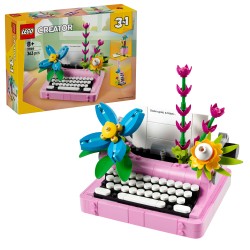 Typewriter with Flowers