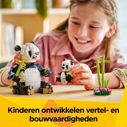 Wilde dieren: pandafamilie