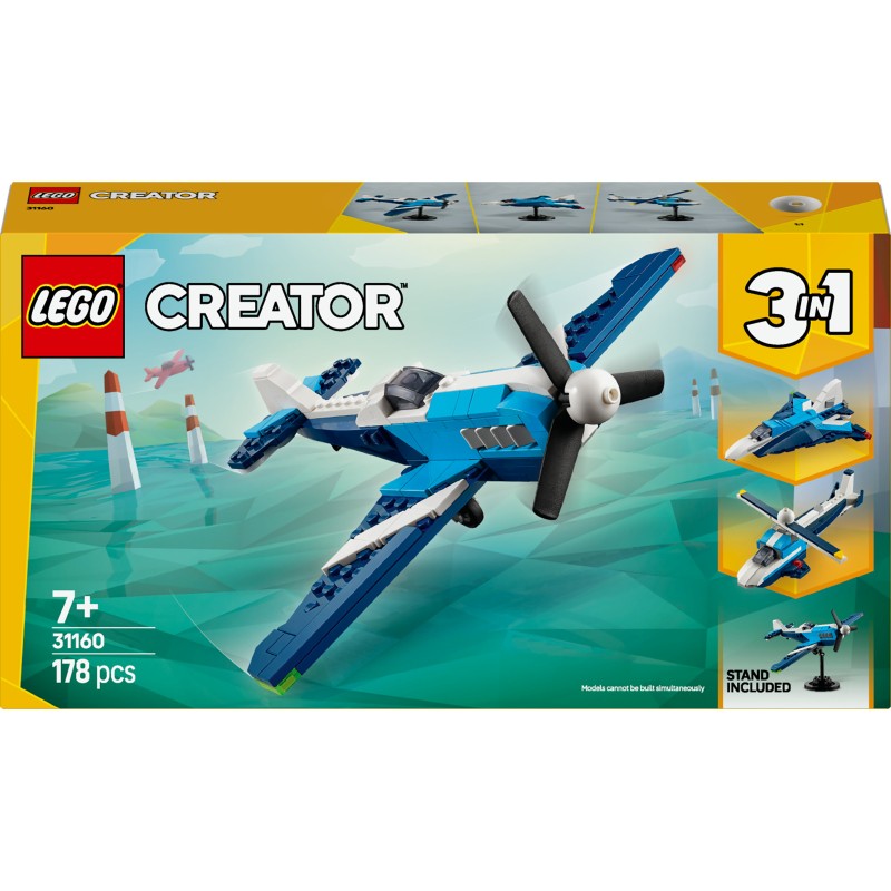 LEGO Creator 3in1 31160 Velivolo: aereo da competizione