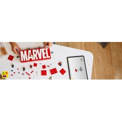 Logotipo MARVEL y Minifiguras