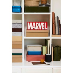 MARVEL logo en minifiguren