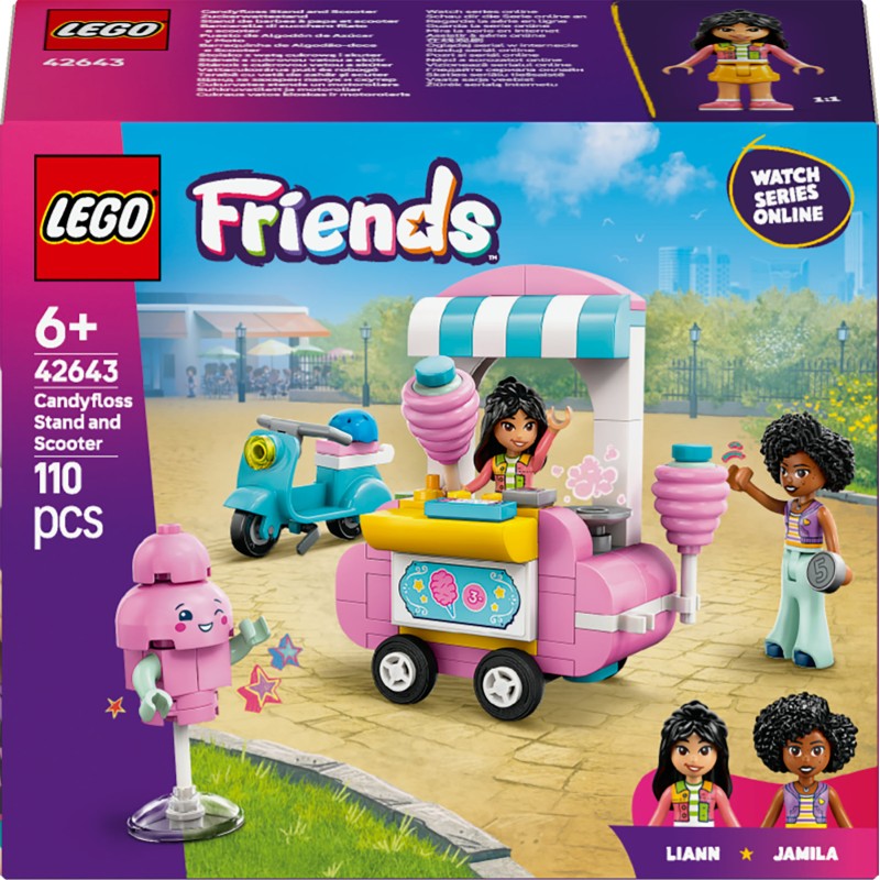 LEGO Friends 42643 Bancarella di zucchero filato e scooter